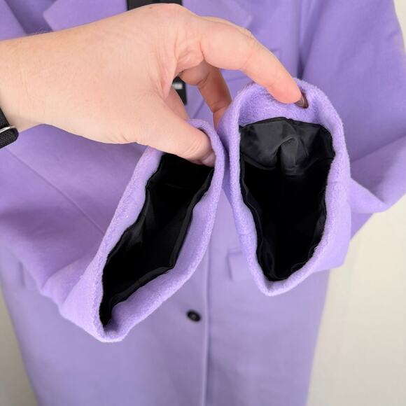 NWT Apparis Aaron Amethyst Purple Tailored Long Double Breasted Jacket Coat Lg - Picture 8 of 15